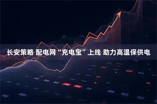 长安策略 配电网“充电宝”上线 助力高温保供电